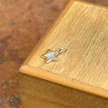 14KT Yellow Gold Mother of Pearl Mini Star Pendant Charm