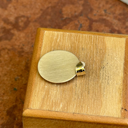 14KT Yellow Gold St Rita Round Medal Pendant 18mm