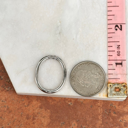 Sterling Silver Oval Pearl Shortener Clasp