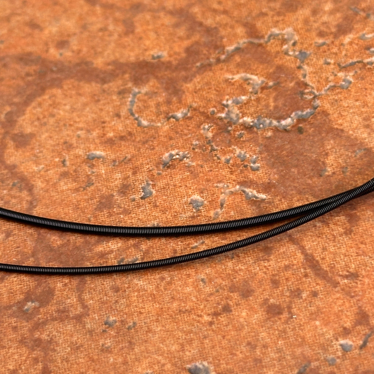 Black Stainless Steel Coil Spiral Collar Necklace 16.5"
