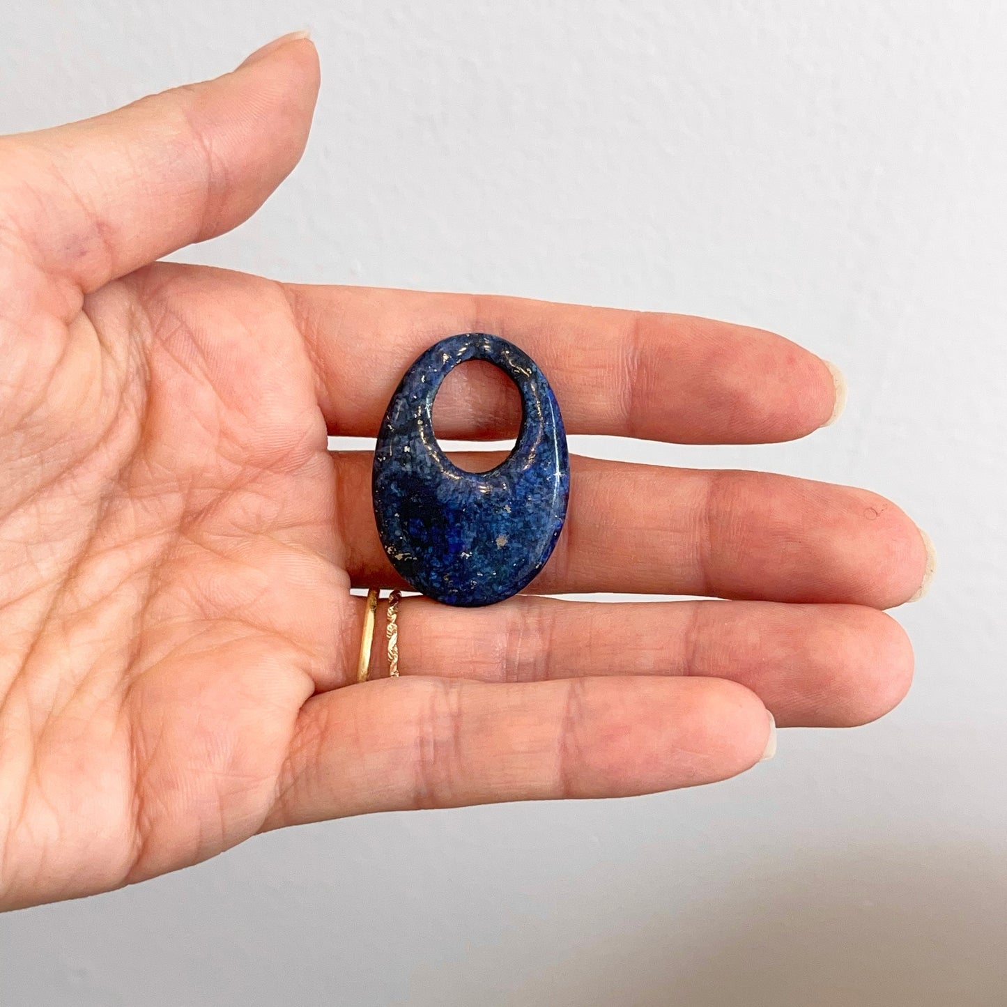 Vintage Blue Lapis Oval Earring Charms