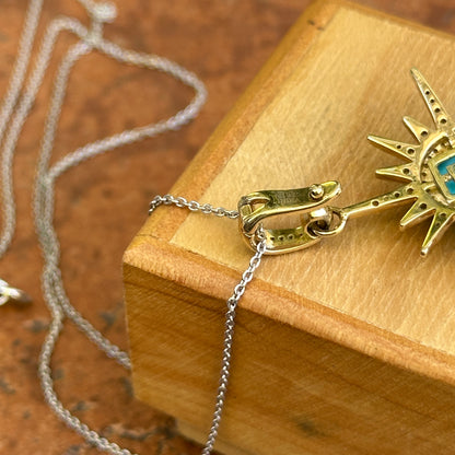 Sterling Silver Yellow Gold-Plated Celestial Turquoise Necklace