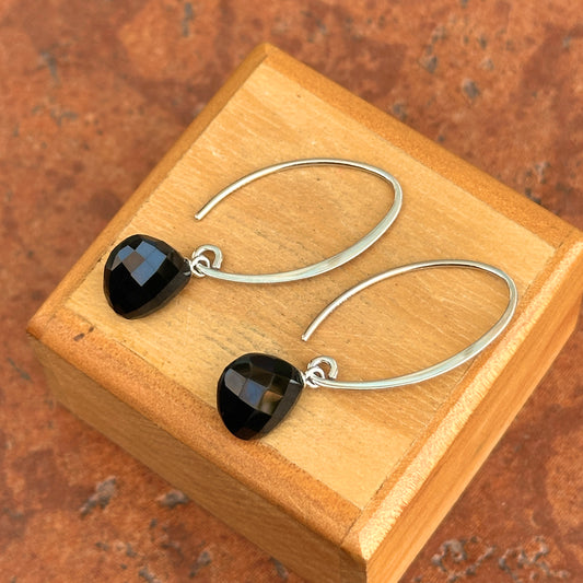 Sterling Silver Threader Black Onyx Earrings