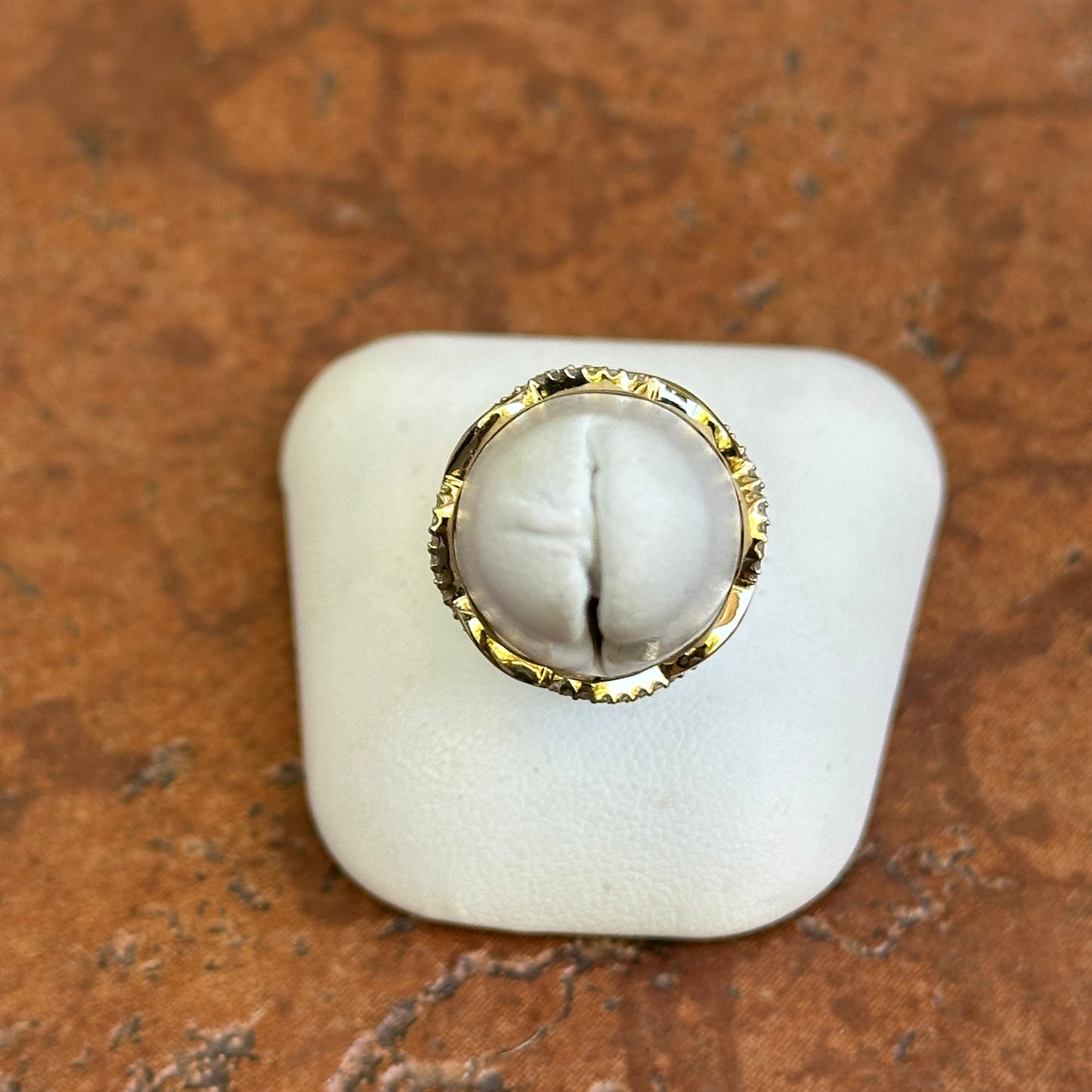 14KT Yellow Gold Round Diamond Stackable Band Ring