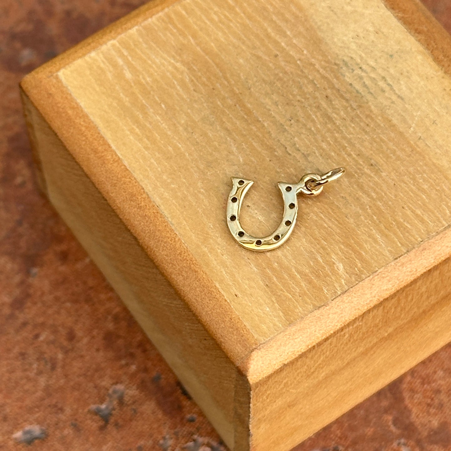Bronze Lucky Horseshoe Pendant Charm