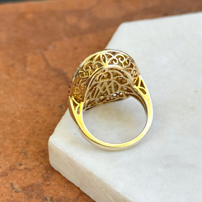 Sterling Silver Yellow Gold-Plated Labradorite, Moonstone, Iolite, and Cubic Zirconia Ring