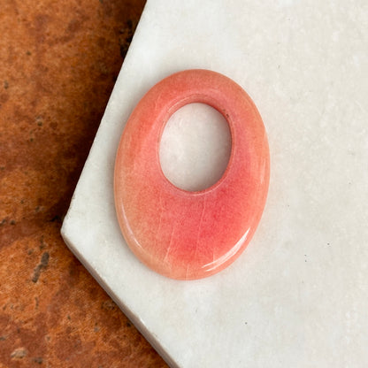 Estate Oval Peach Gemstone Pendant