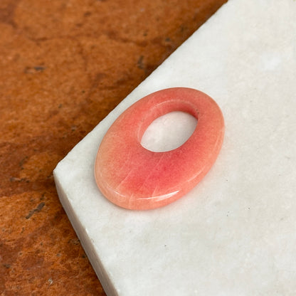 Estate Oval Peach Gemstone Pendant