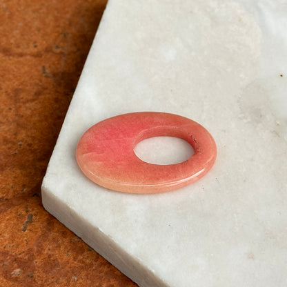 Estate Oval Peach Gemstone Pendant
