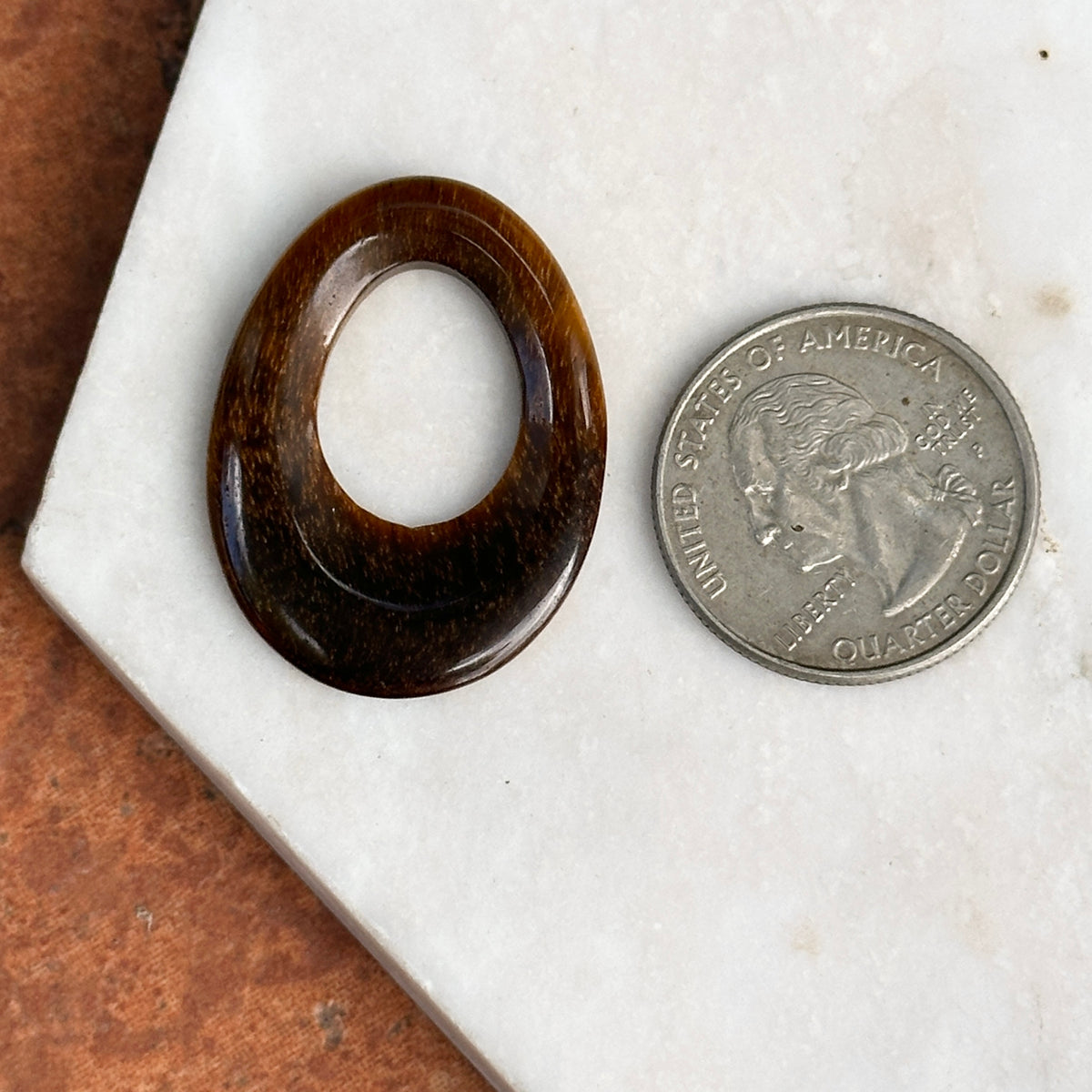 Estate Tiger's Eye Oval Gemstone Pendant