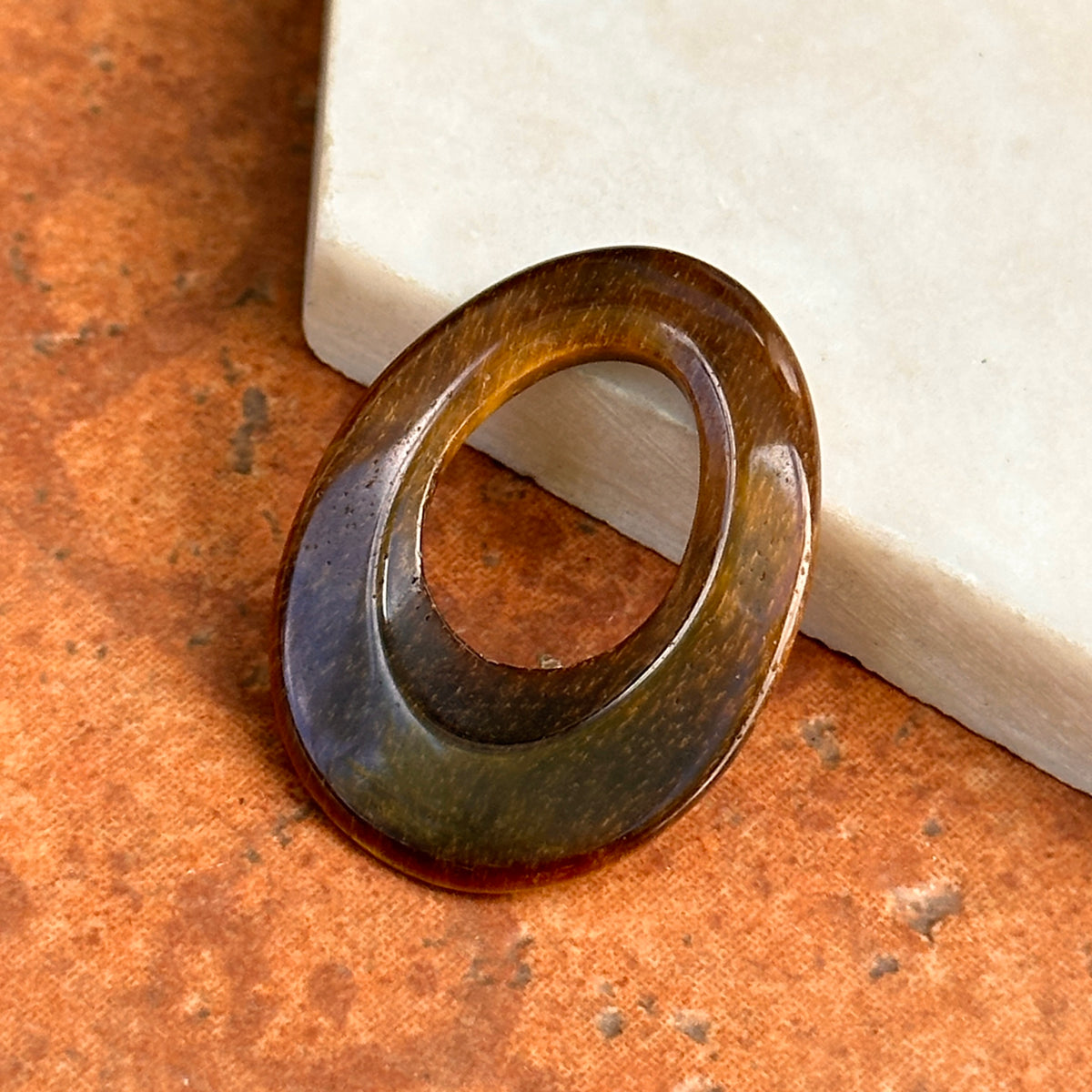 Estate Tiger's Eye Oval Gemstone Pendant