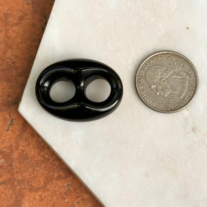 Estate Black Onyx Mariner Shaped Pendant