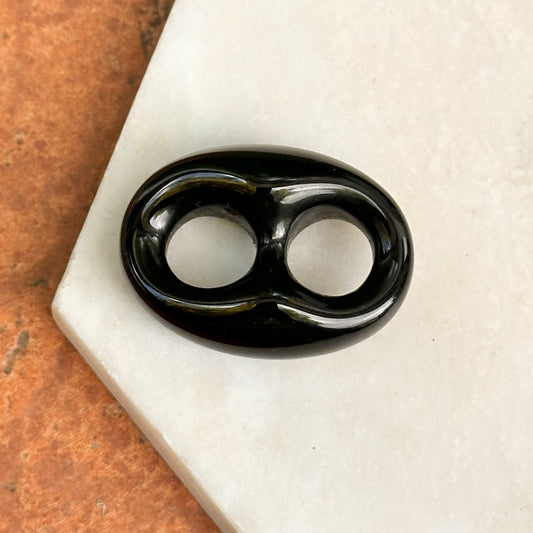 Estate Black Onyx Mariner Shaped Pendant