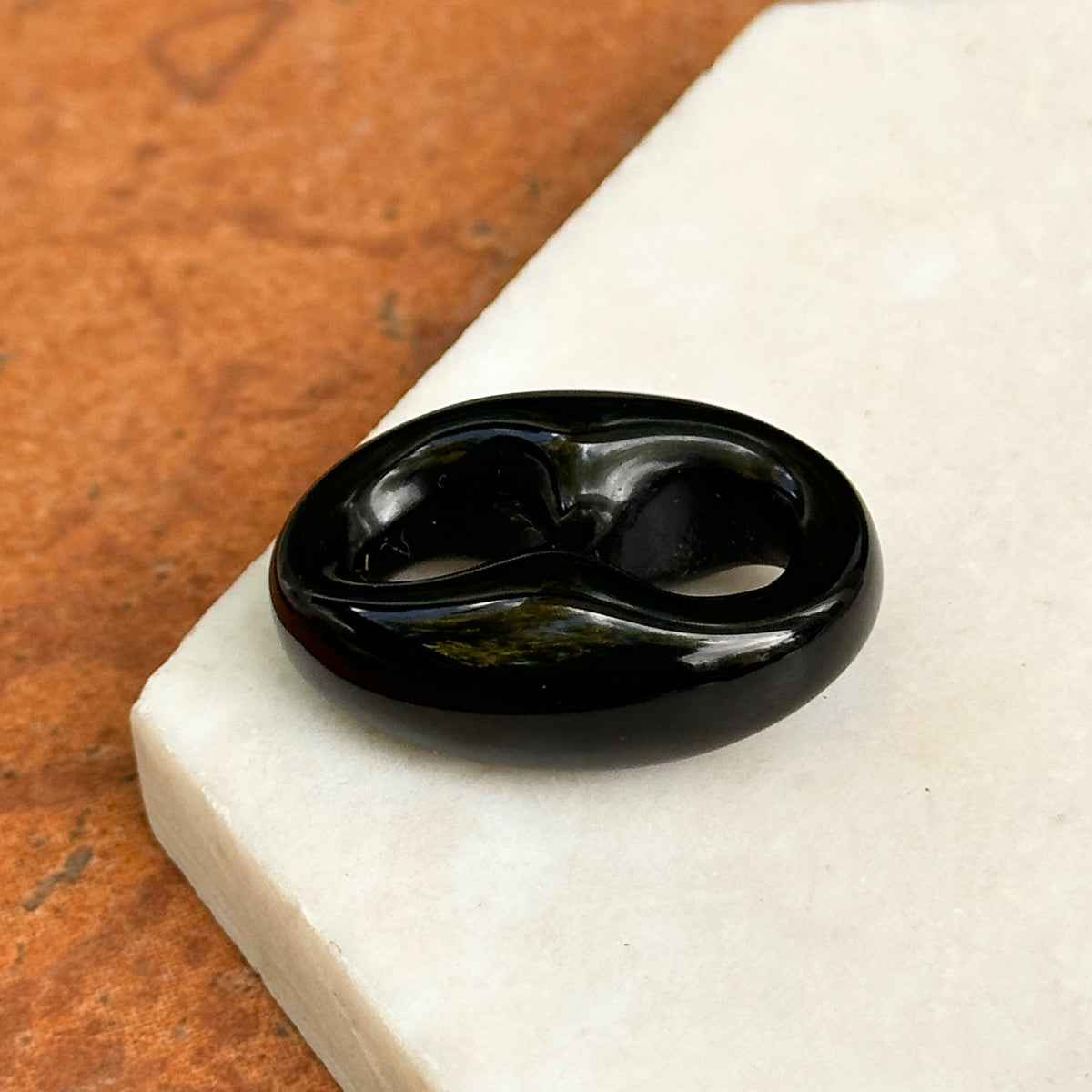 Estate Black Onyx Mariner Shaped Pendant