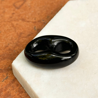 Estate Black Onyx Mariner Shaped Pendant