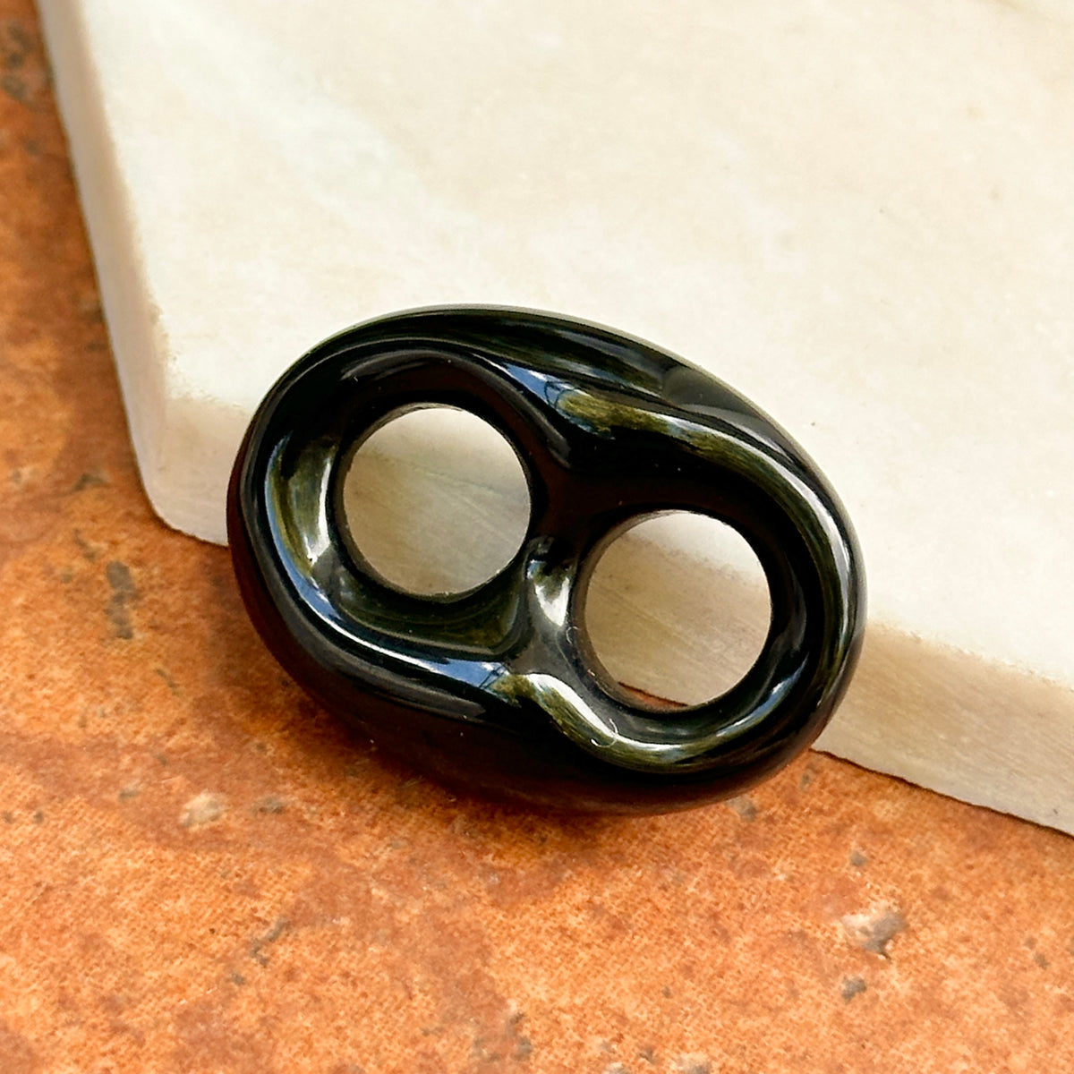 Estate Black Onyx Mariner Shaped Pendant