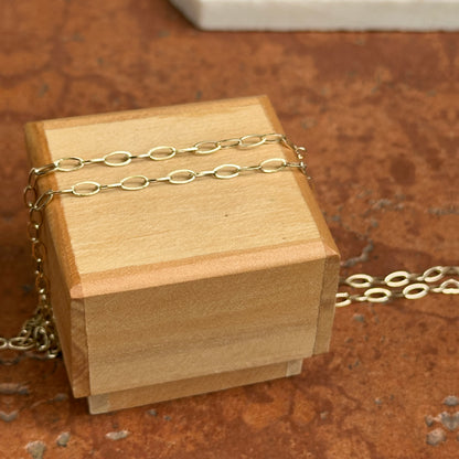 14KT Yellow Gold 4mm Oval Chain Necklace