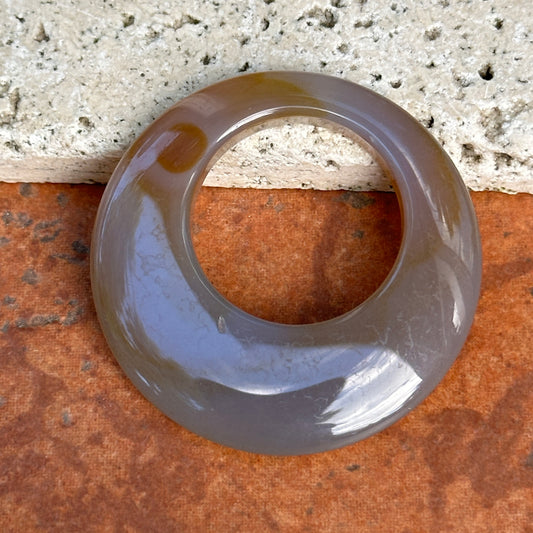 Estate Lavender Agate Round Pendant 45mm