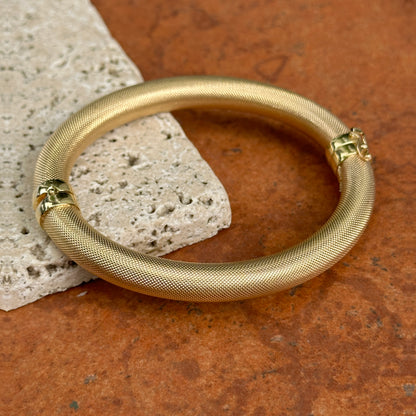 Estate 14KT yellow gold mesh bangle bracelet