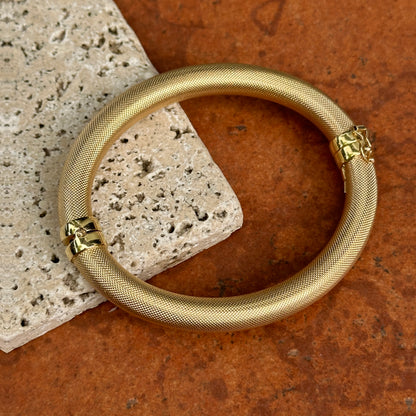 Estate 14KT yellow gold mesh bangle bracelet