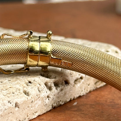 Estate 14KT yellow gold mesh bangle bracelet