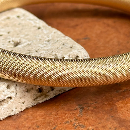 Estate 14KT yellow gold mesh bangle bracelet