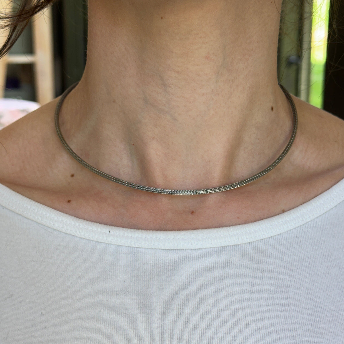Stainless Steel Mesh Cord Necklace