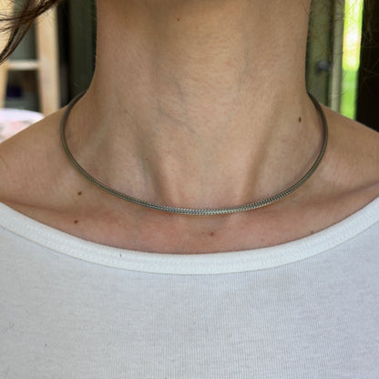 Stainless Steel Mesh Cord Necklace
