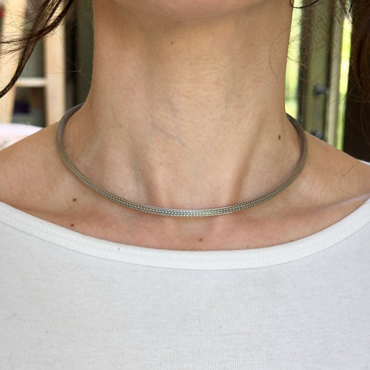 Stainless Steel Mesh Cord Necklace