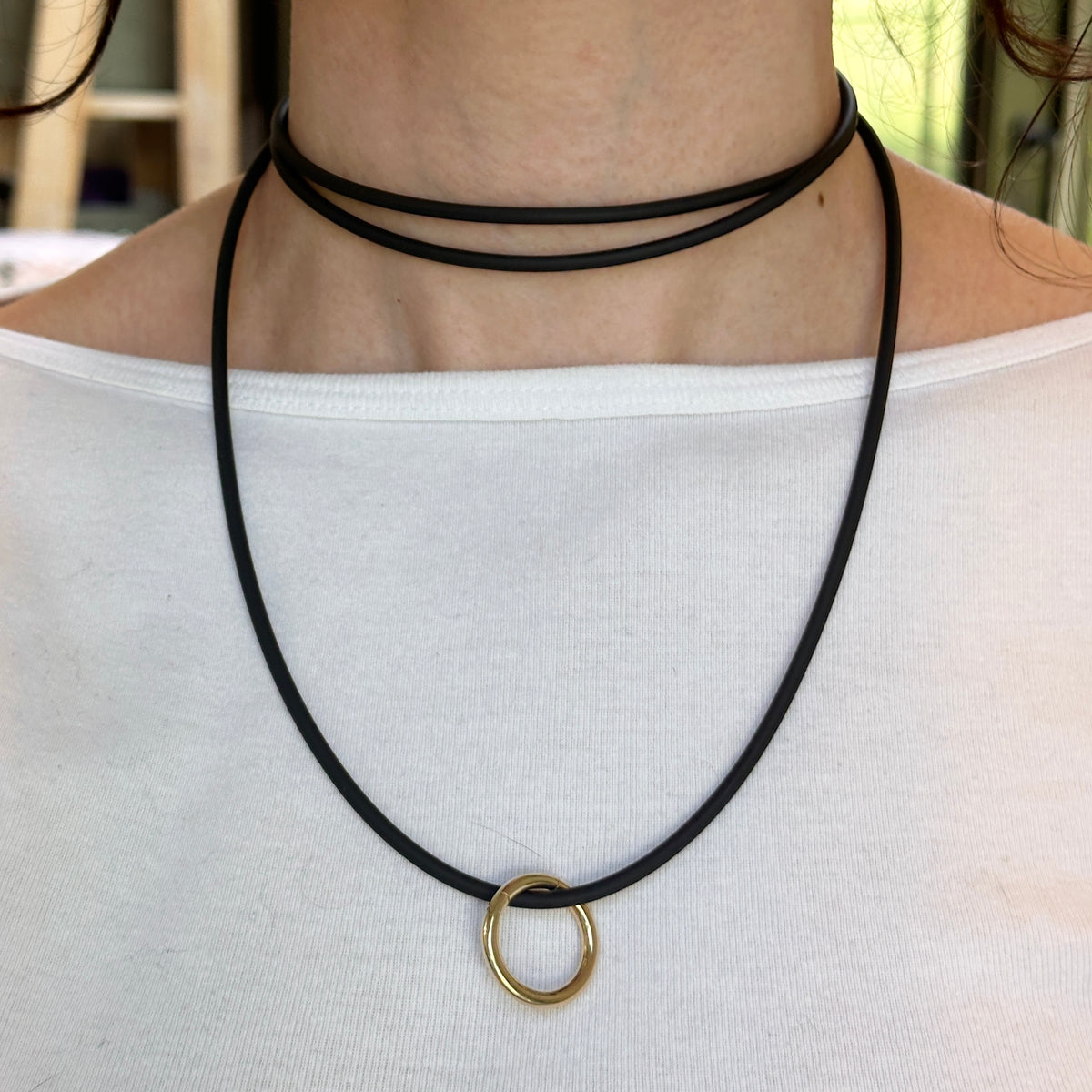 14KT Yellow Gold Round Hinged Pendant Charm/ Chain Connecter/ Bail 22mm