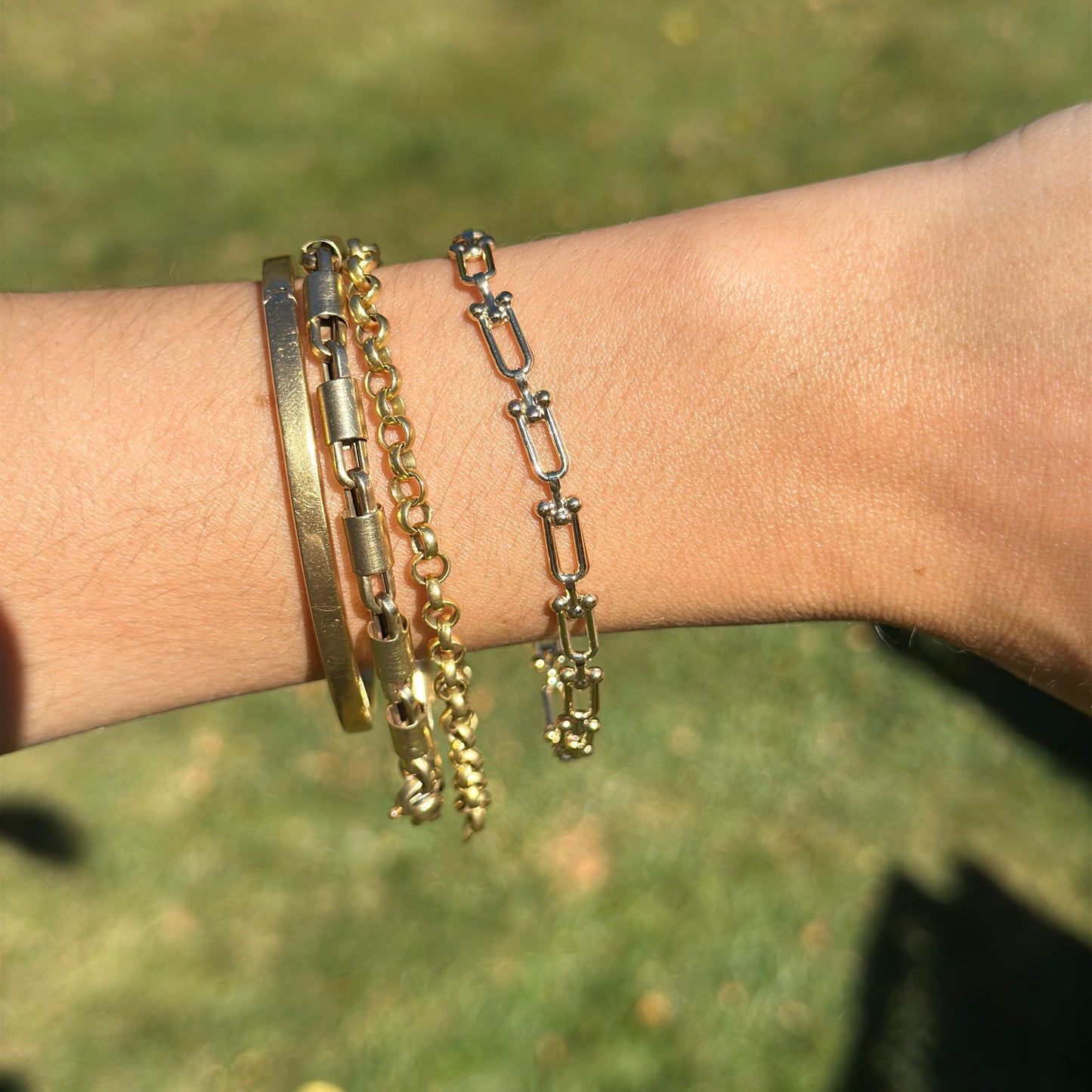 14KT Yellow Gold Hardware 5.5mm Link Chain Bracelet