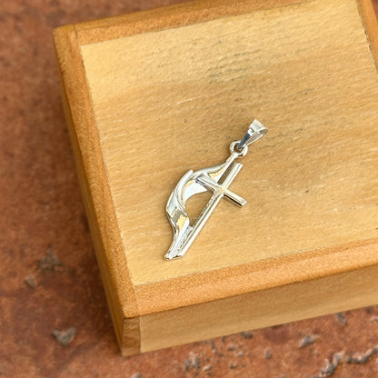 Sterling Silver Methodist Cross Pendant Charm