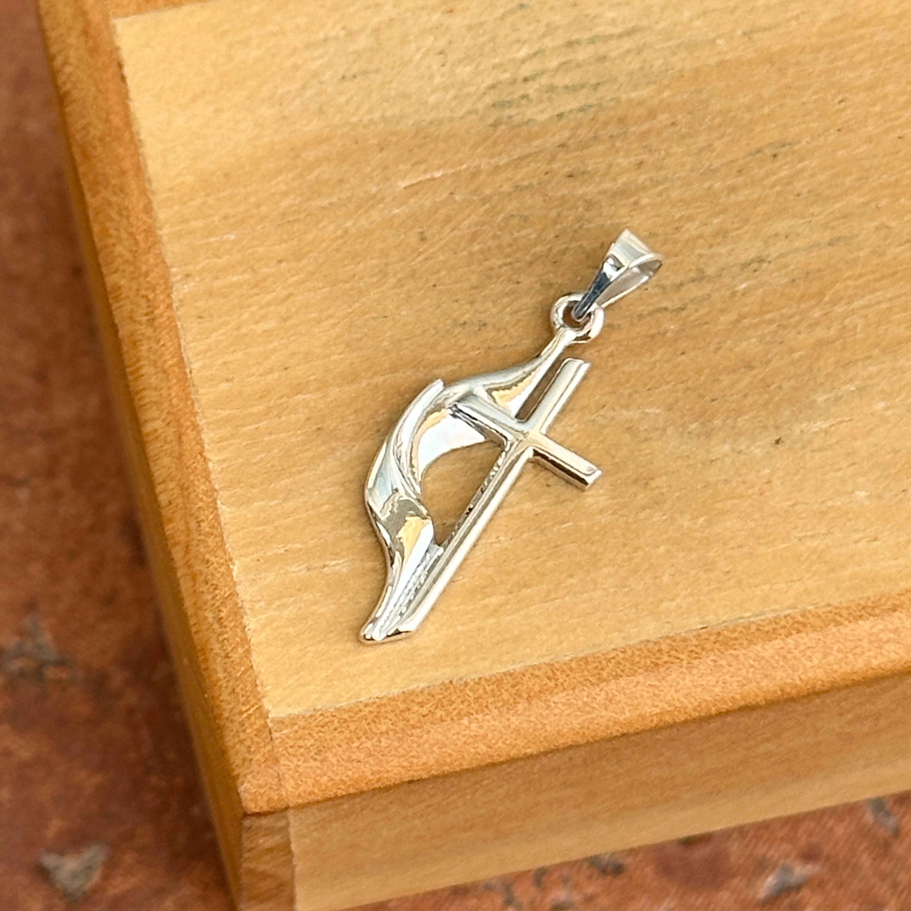 Sterling Silver Methodist Cross Pendant Charm – LSJ