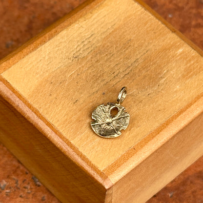 Estate 14KT Yellow Gold Mini Sand Dollar Pendant Charm