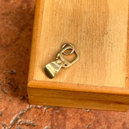 Estate 14KT Yellow Gold 3D Bottle Cap Opener Pendant Charm
