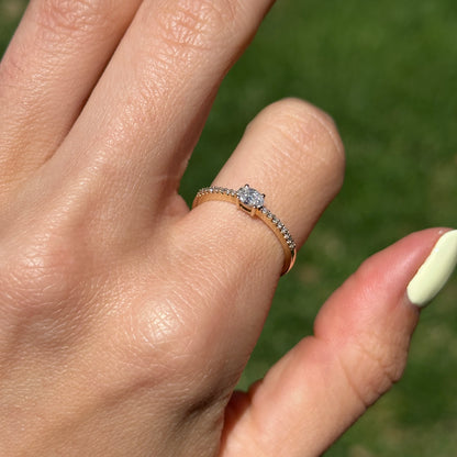 14KT Yellow Gold Oval Lab Diamond Ring