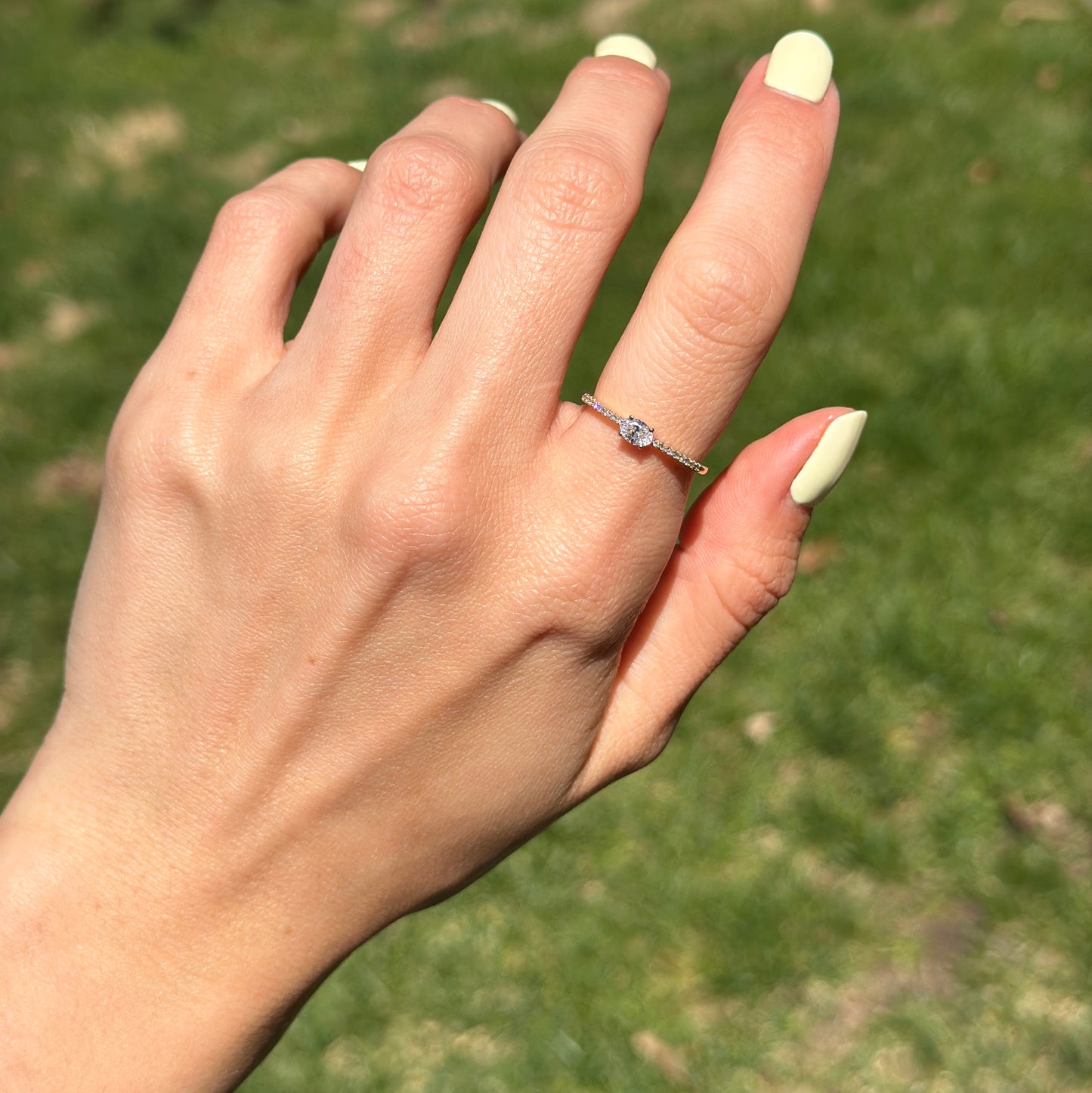 14KT Yellow Gold Oval Lab Diamond Ring