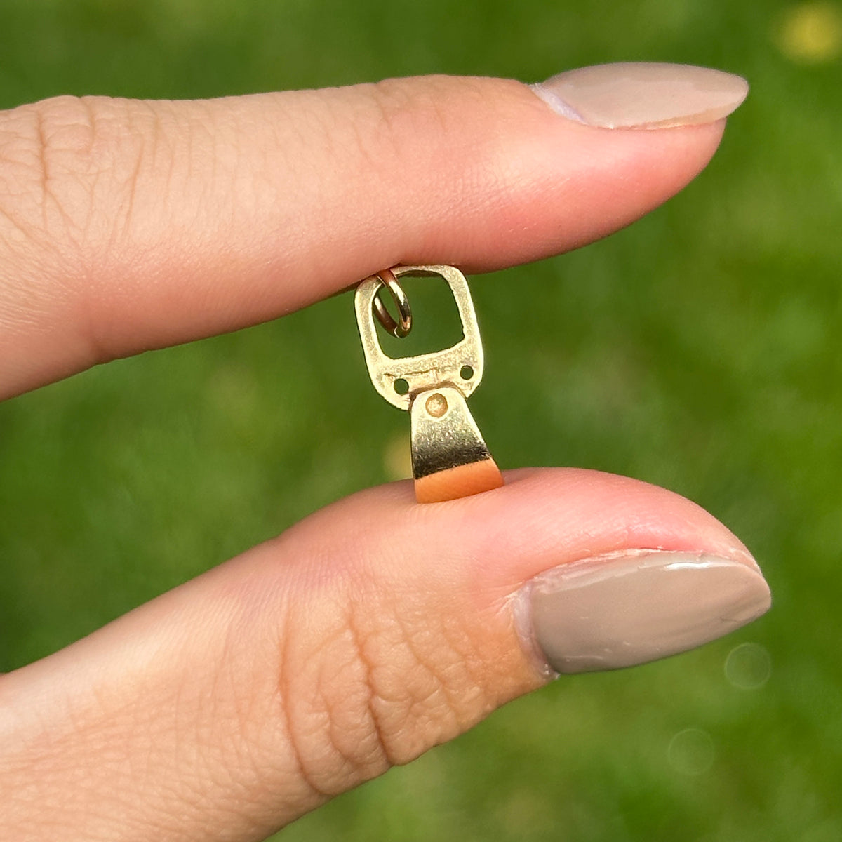 Estate 14KT Yellow Gold 3D Bottle Cap Opener Pendant Charm