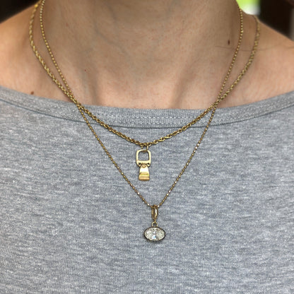 Estate 14KT Yellow Gold 3D Bottle Cap Opener Pendant Charm