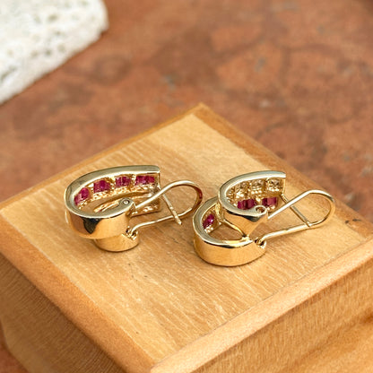 18KT White Gold Mini Diamond Horseshoe Stud Earrings
