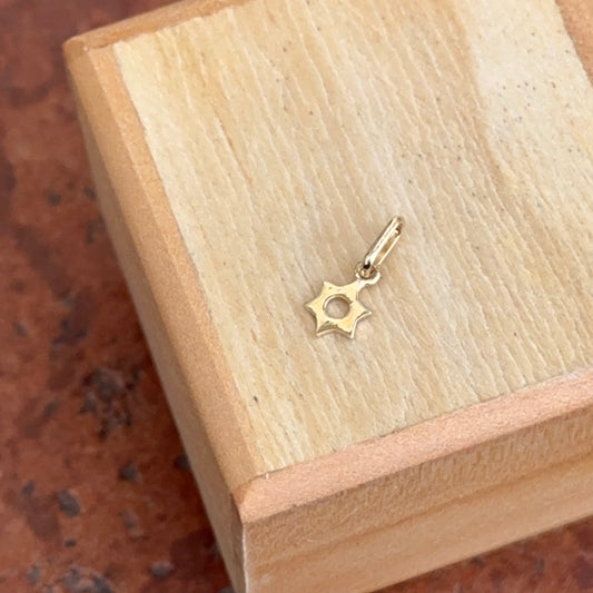 14KT Yellow Gold Tiny Star of David Pendant Charm