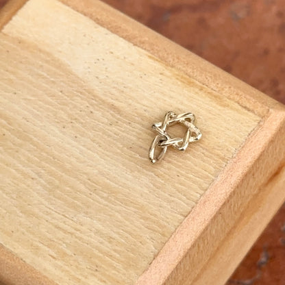 14KT Yellow Gold Weaved 8mm Star of David Pendant Charm