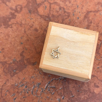 14KT Yellow Gold Weaved 10mm Star of David Pendant Charm