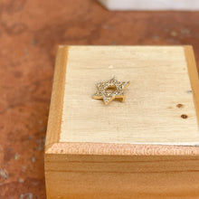 Load image into Gallery viewer, 14KT Yellow Gold Pave Diamond Star of David Pendant Slide