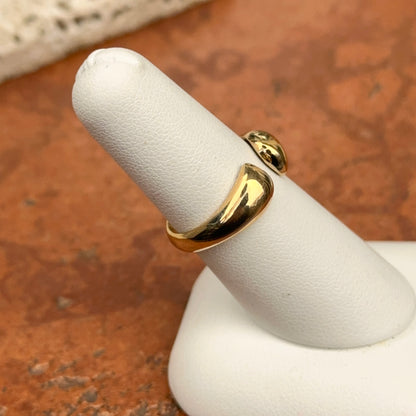 14KT Yellow Gold Open Cuff Band Ring