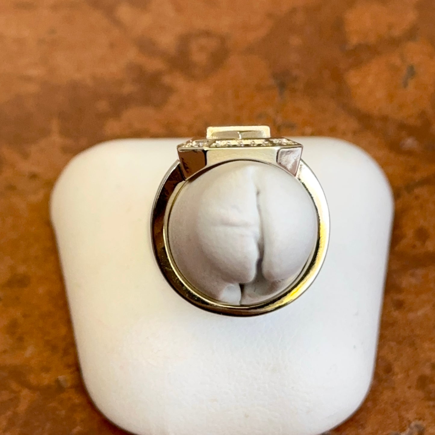 Silver-Plated Pink Cubic Zirconia Art Deco Split Shank Ring