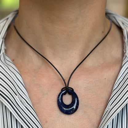 Estate Oval Lapis Lazuli Pendant
