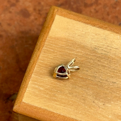 14KT Yellow Gold Mozambique Garnet Heart Pendant - LSJ