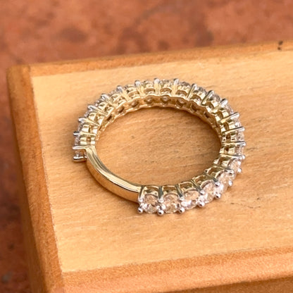 14KT Yellow Gold Oval 2 CT Lab Diamond Band Ring