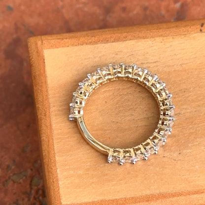 14KT Yellow Gold Oval 2 CT Lab Diamond Band Ring